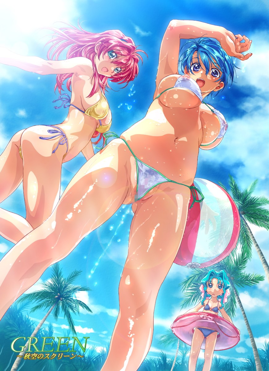 Порнушка аниме на пляже