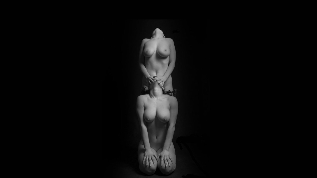 Эротические девушки на тёмном фоне