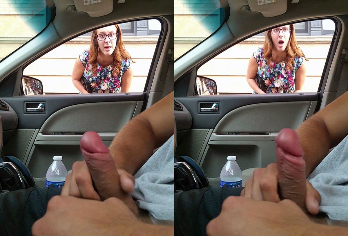 Женский эксгибиционизм в машине