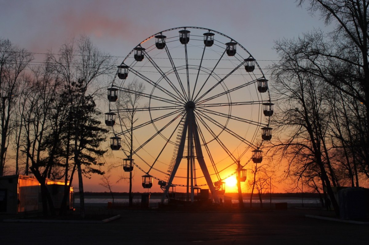 Колесо обозрения Хабаровск набережная