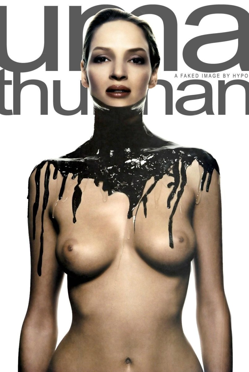 Уму Турман трхают в рот