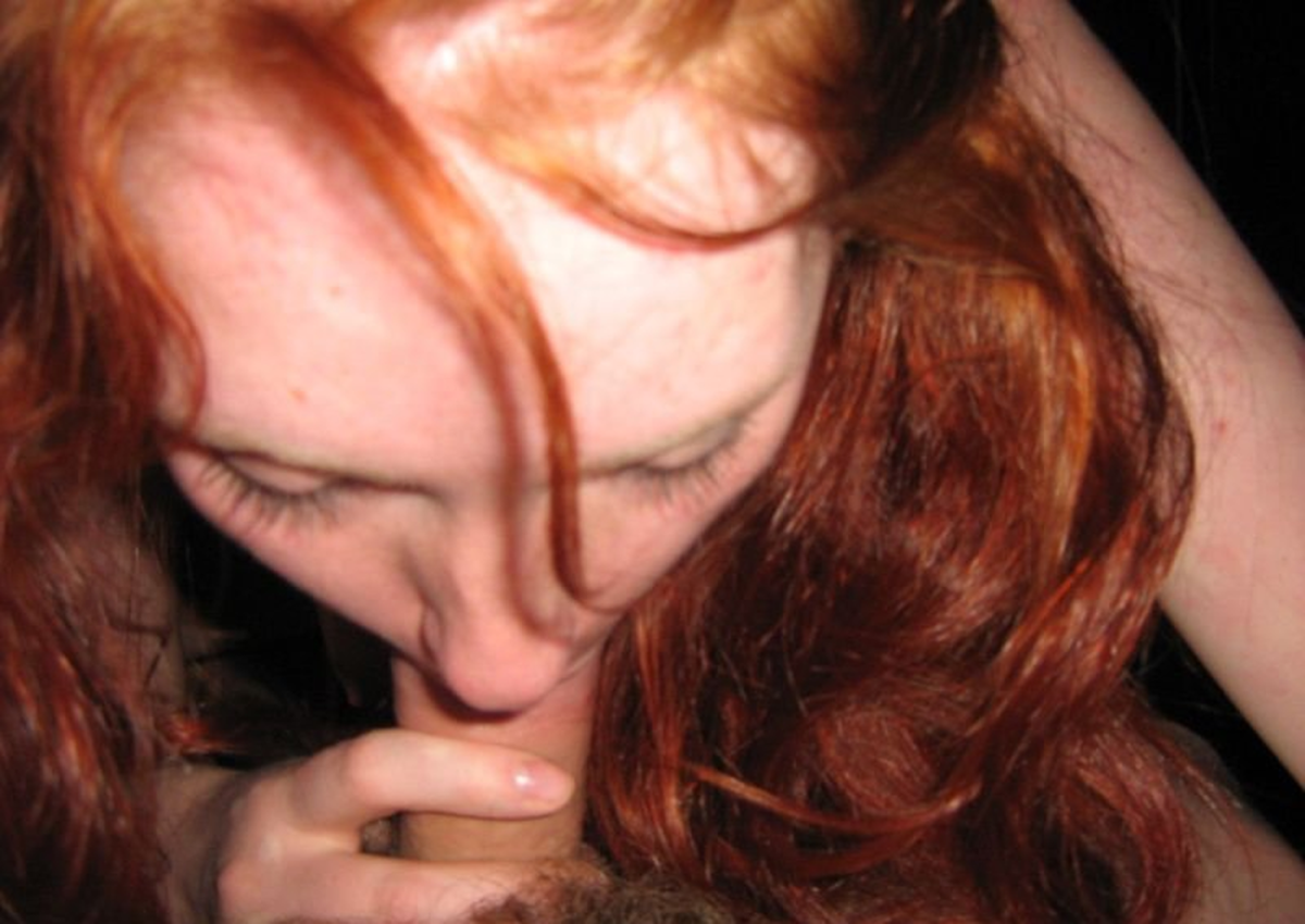 Рыжую по кругу домашнее