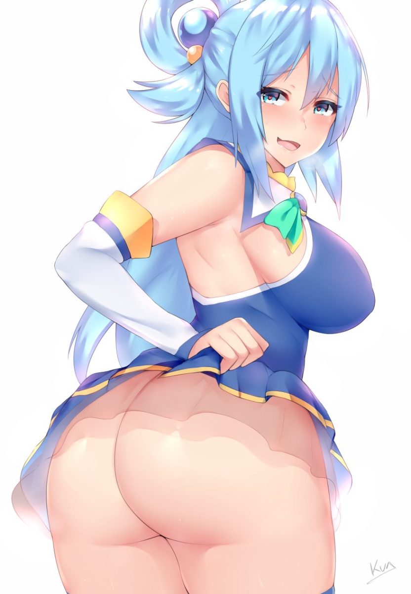 Kono Subarashii хентай Аква ass