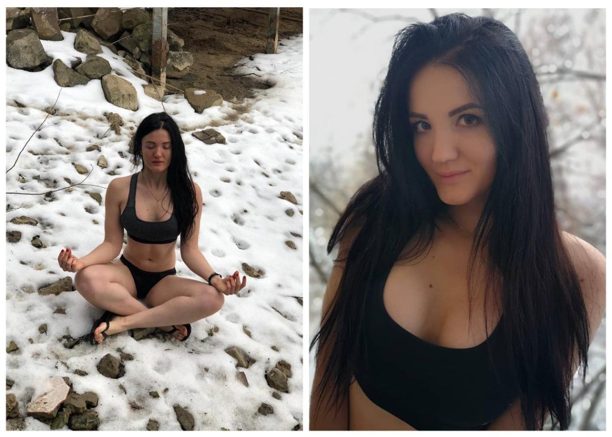 Arina g на сене в тумане ню
